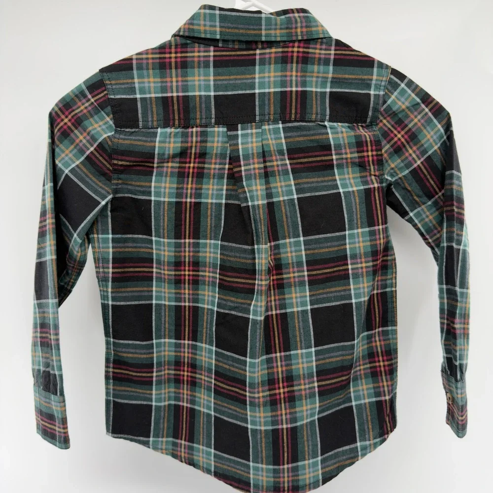 Tommy Bahama‎ Kids Plaid Long Sleeve Button Up Shirt Size S 5/6